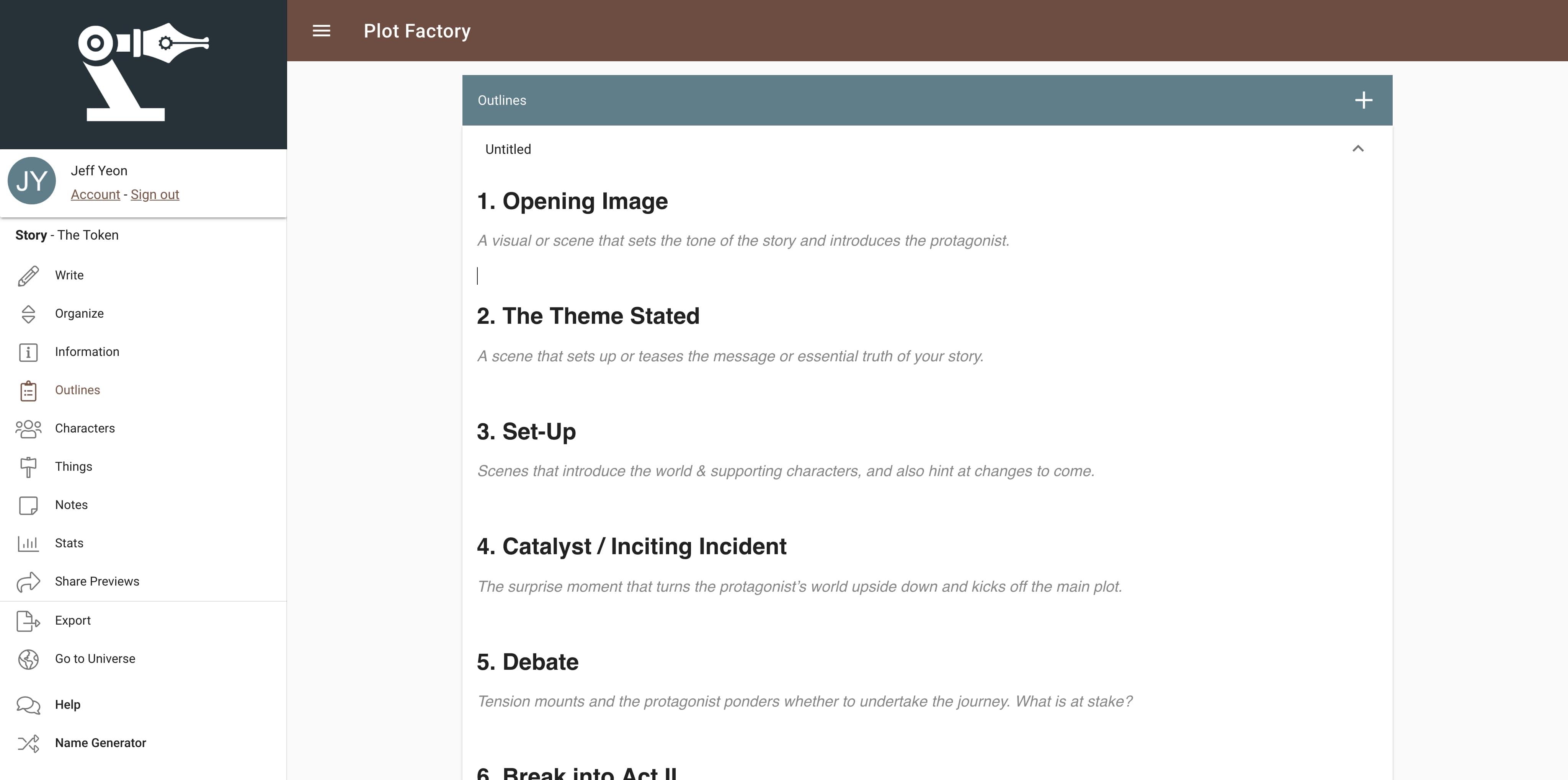 Plot Factory Home Page